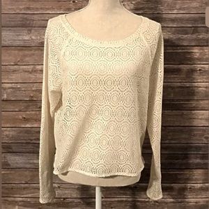 The lady and the sailor cream lace long sleeve